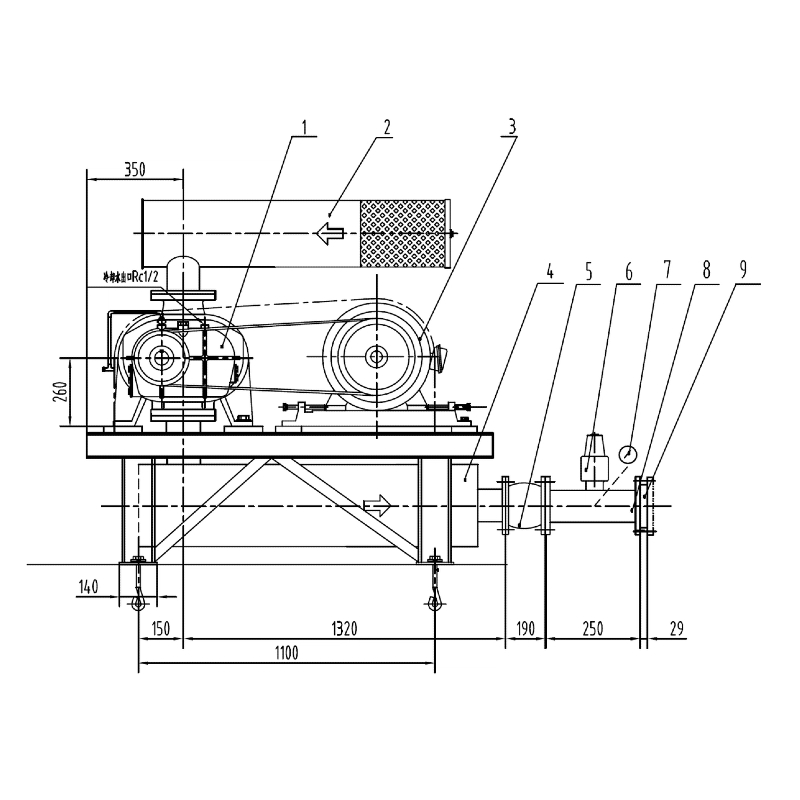 Roots Blower Three Blades JAS Series