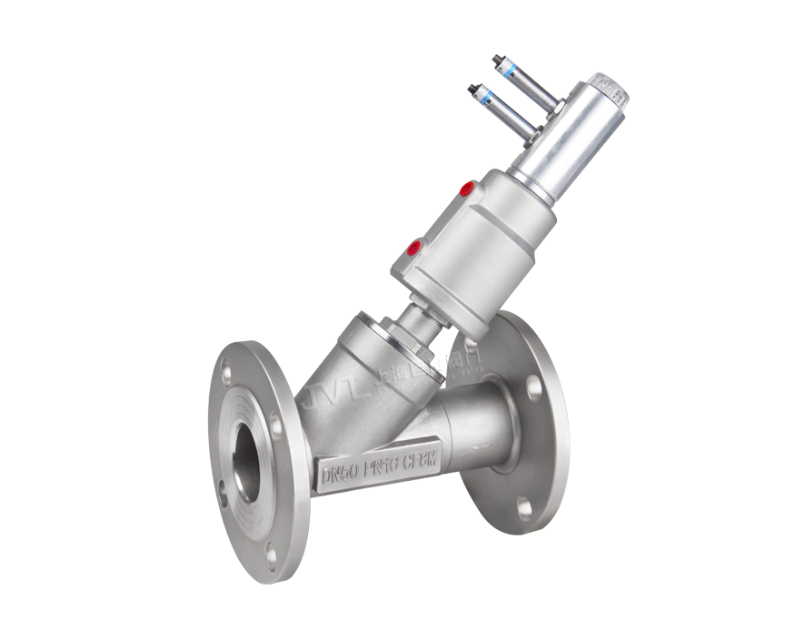 ANGLE SEAT VALVE - PNEUMATIC STAINLESS STEEL ACTUATOR