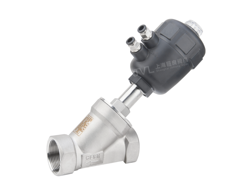 ANGLE SEAT VALVE - PNEUMATIC PLASTIC ACTUATOR