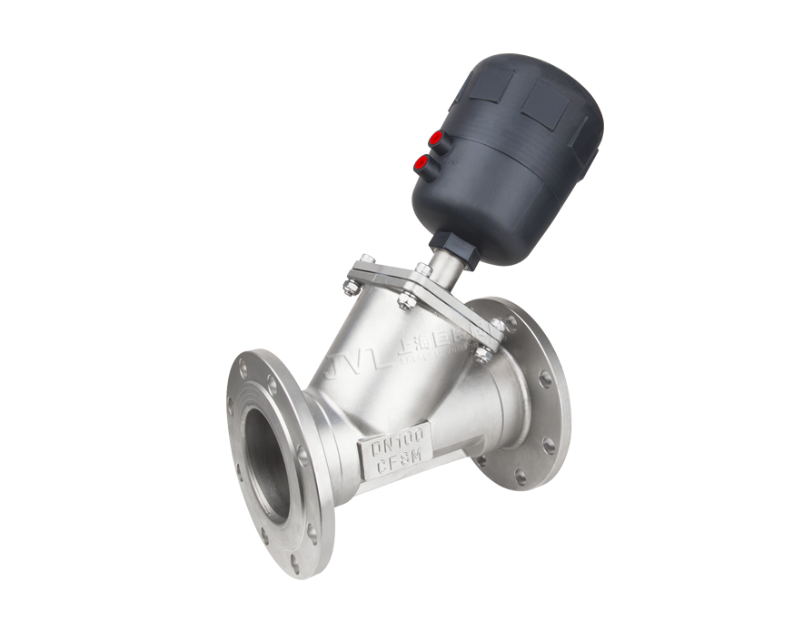 ANGLE SEAT VALVE - PNEUMATIC PLASTIC ACTUATOR